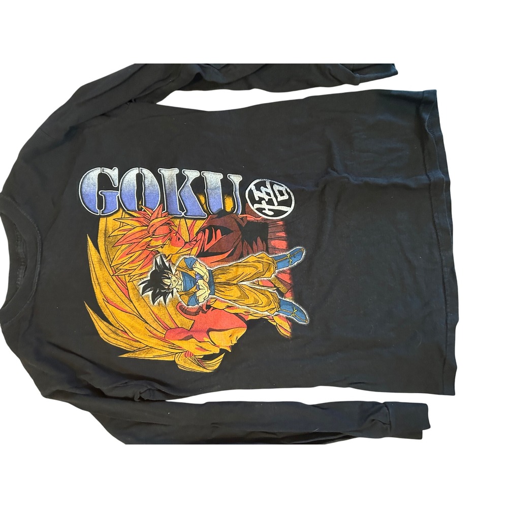 Dragon Ball Z Goku Long Sleeve‎ Graphic T-Shirt Anime Cartoon Black